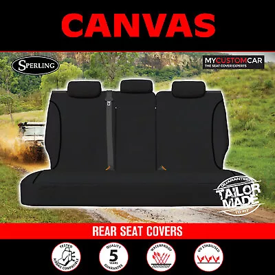 For Toyota Landcruiser 200S 2007-2021 Canvas Black REAR (Row 3) Car Seat Covers • $239