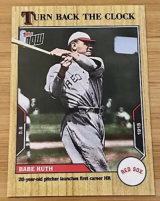 ROOKIE BABE RUTH 20 Y/o Pitcher Hits 1st HR In His 18th AB Topps TBTC #36 RC • $5.75