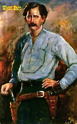 Postcard Oil Painting Of Wyatt Earp By Lea McCarty • $5.09