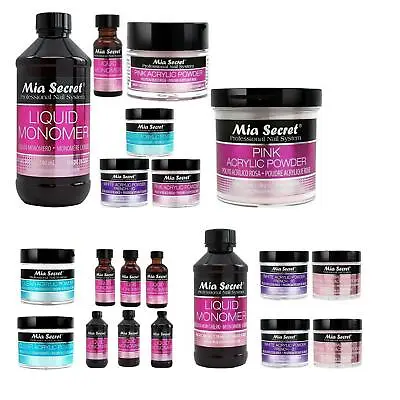 Mia Secret Acrylic Powder & Monomer Set - Choose Your Color & Size • $52