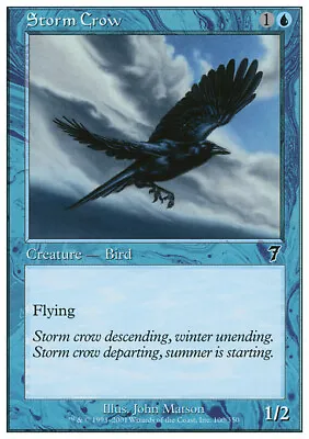 MTG Magic The Gathering Storm Crow (100/354) Seventh Edition LP • $0.99