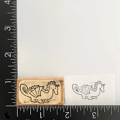 Mini Dragon Wood Mounted Rubber Stamp • $2.39
