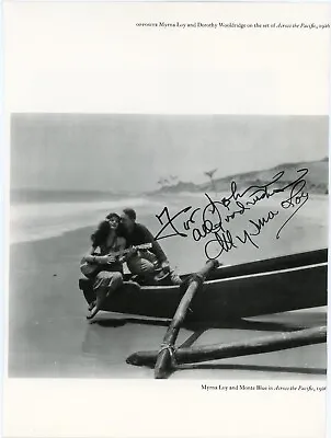 Myrna Loy- Signed B&W Book Photograph • $80