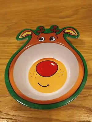 Cute Dalebrook Melamine Small Kids Christmas Reindeer Bowl : Rare • £3.99