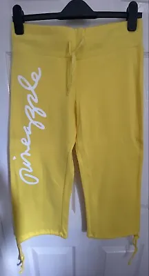 £9 • Buy Pineapple Women Yellow Cropped Joggers Trousers Size S