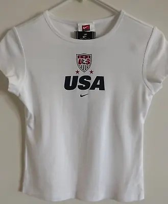 New VTG Nike Mia Hamm #9 USA Soccer T Shirt Girls L • $6.99