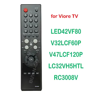 Viore TV Replace Remote For LED42VF80 V32LCF60P V47LCF120P LC32VH5HTLRC3008V • $9.67