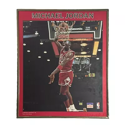 Vintage 1988 Michael Jordan Chicago Bulls Poster Starline NBA 16” X 20” Framed • $49.99