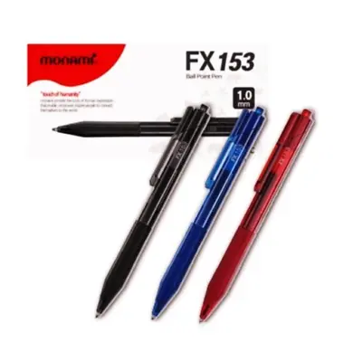 Monami FX 153 1.0mm Ball Point Pen 12 Pcs(1 Dozen) Black / Blue / Red • $20.99