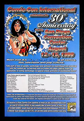 San Diego Comic-Con Convention 1999 Wonder Woman Print Magazine Ad Poster ADVERT • $9.99