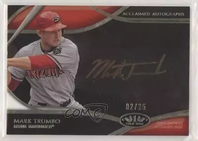 2014 Topps Tier One Acclaimed Auto Bronze Ink /25 Mark Trumbo #AA-MTU Auto • $20.67