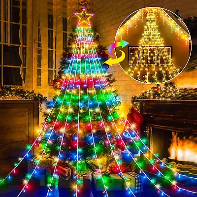 Outdoor Christmas Decorations 344 LED Star Lights Easy Installation & Waterproof • $57.99