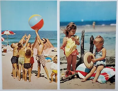 Middleburg PA Greetings Kids On Beach Happy Days 2 Vintage Chrome Postcards D89 • $9.95