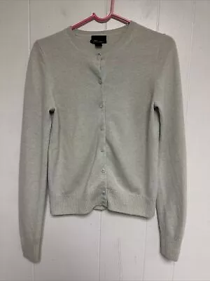 J.CREW COLLECTION Italian Cashmere Cardigan Sweater Light Blue/Green Size M • $39
