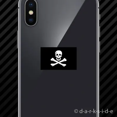 (2x) Jolly Roger Edward Of England Flag Cell Phone Sticker Mobile Pirate Flag • $3.99