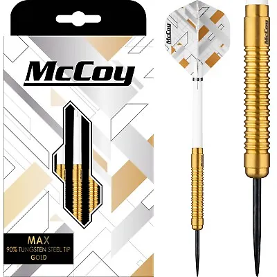£3.45 • Buy Tungsten Darts Set 22g 24g 26g Grams 90% McCoy Max Gold