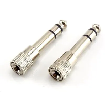 6.35mm 1/4  Male Plug To 3.5mm 1/8  Headphone Stereo Earphone Audio Jack Adapter • £2.51