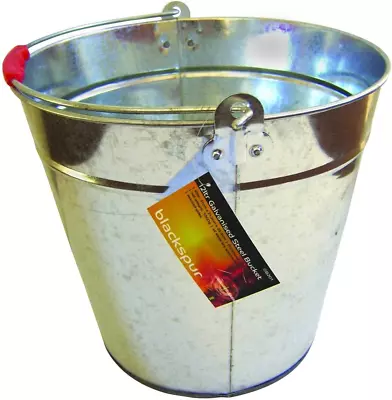 1X 12L Galvanised Steel Bucket - Heavy-Duty Metal Outdoor  • £12.99