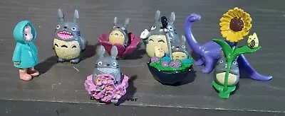 8pc Set Of My Neighbor Totoro Figures W/flowers & Dinosaur (excellent Condition) • $24.99