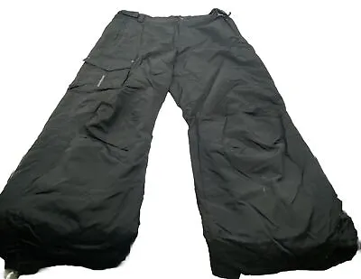 Obermeyer Mens Black Waterproof Snow Ski Pants Insulated Size 3X Pre-Owned Used • $19.99