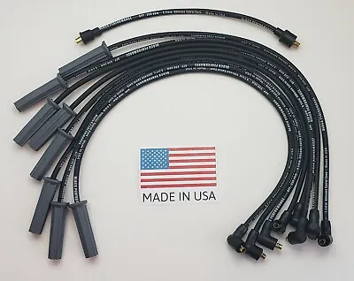 $54.95 • Buy FORD FE 352 390 427 428 BLACK 8.5mm SPIRAL CORE SPARK PLUG WIRES POINTS CAP USA
