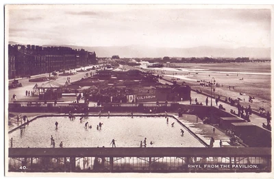 £3.50 • Buy Rhyl From The Pavilion, Original Vintage Real Photo Postcard