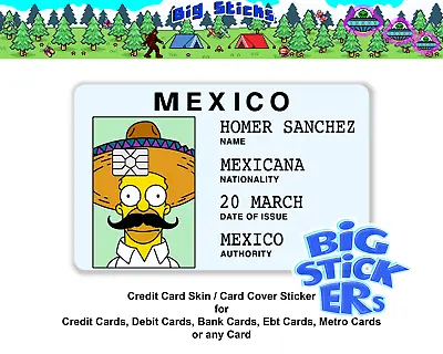 Homer Sanchez ID Credit Card Skin Cover SMART Sticker Wrap Decal • $7.78