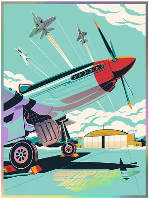 Top Gun Maverick Tom Cruz Movie Foil Variant Poster Print Art 18x24 SIGNED Mondo • $169.99