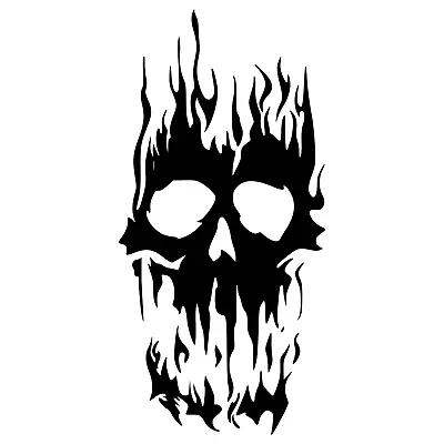 Flaming Skull Decal Stickers Car Motorcycle Wall Window Ghost JDM 22 Variations • $13.89