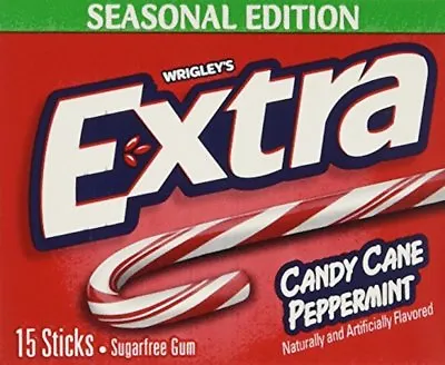 $19.99 • Buy ☃️EXTRA Candy Cane PEPPERMINT Gum WRIGLEY’S Christmas HOLIDAY Seasonal 3 PACKS🎄
