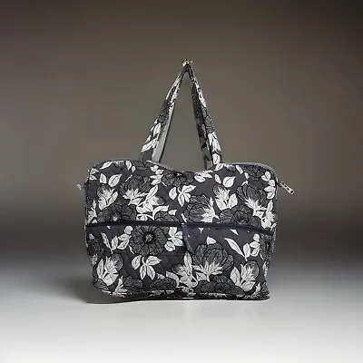 Vera Bradley Moon Shadow Floral Gray Carry On Expandable Travel Bag NWT • $44.95