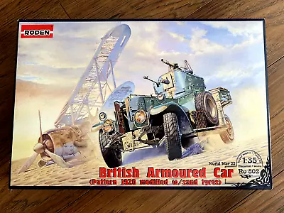 Roden 802 British Armoured Car Pattern 1920 Mk.II 1/35 Scale Plastic Model Kit • $9.50