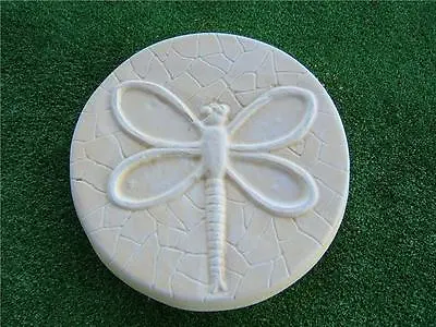 Dragonfly On Mosiac Stepping Stone Plaque Mould Mold  New  - Garden Ornament • $46.99