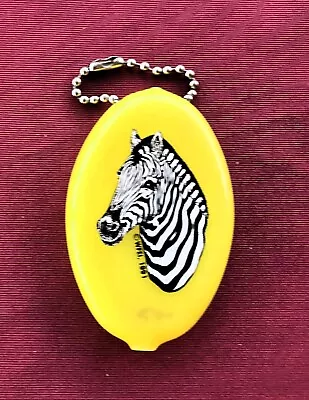 Oval Rubber Coin Purse Change Holder Zebra Wfei 1991 • $8