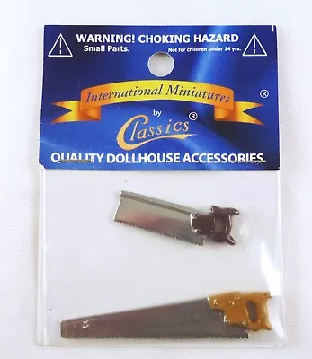  Dollhouse Miniature Set Of Metal Hack Saw And Capenters Saw IM65680 • $3.50