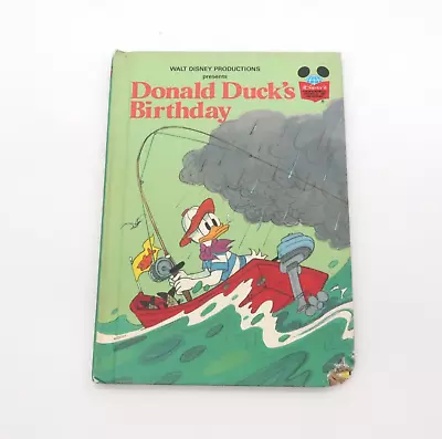 Vintage Disney Wonderful World Of Reading Donald Ducks Birthday Hardcover 1984 • $8.30