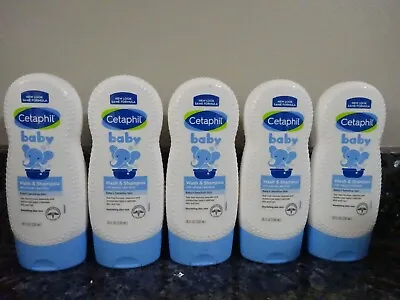 5 Cetaphil Baby Wash & Shampoo Face & Body With Natural Calendula 7.8 FL Oz. NEW • £23.85