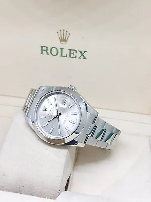 Rolex 41mm Silver Datejust  116300 (Feb 2016) • $9200