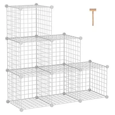 6Cube Wire Storage Organizer  Modular Shelves Units Ideal For Home Office • $42.28