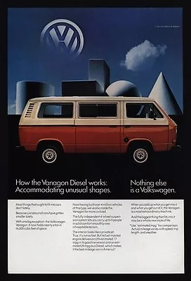 1982 VOLKSWAGEN VANAGON Diesel Bus - VW Van - Station Wagon - BUS - VINTAGE AD • $13.99