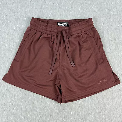 Kill Crew Shorts Mens S Red-Brown Mesh 4  Inseam Muay Thai MMA Elastic Waist • $28.88