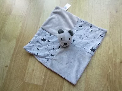 Matalan Teddy Bear Baby Comforter Soft Toy Grey Little Adventure Blanket • £4.17