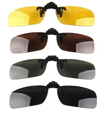 £3.75 • Buy Light Weight Unisex Clip On Flip Up Sunglasses Glasses Sun Mens Womens Driving