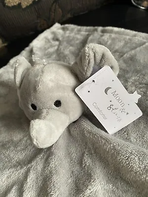 Bnwt Moon And Stars Grey Elephant Comforter Soft Toy Blankie Blanket • £6.99