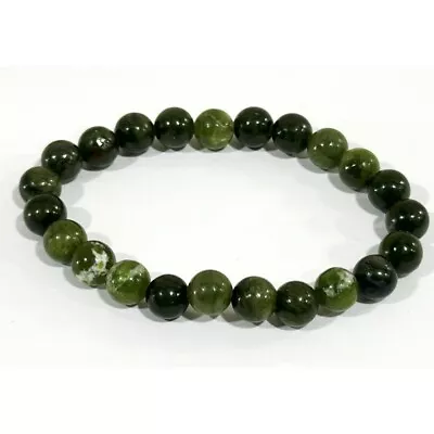 Southern Jade Beaded Crystal Stone Healing Bracelet 8mm Beads Chakra Zodiac Gift • $5.49