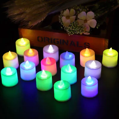 Battery Operated Flameless LED Candle Tea Lights  Christmas Party Lamp UK • £4.87