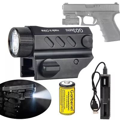 100000LM Pistol Light Tactical Gun Flashlights Rail Mounted For Glock 17 19 21 • $23.58