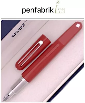 MONTBLANC - M Red - Resin - Fountain Pen - 117600 - New + Box • $1095