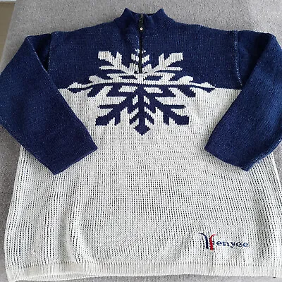 Vintage Enyce Acrylic Sweatshirt Classic Knit Snowflake Hip Hop Urban • $33.74