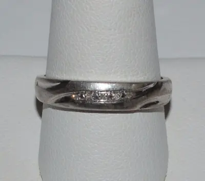 Designer Affinity Diamonds Sterling Silver And Diamonds Band Ring Size 10.25 • $85.64